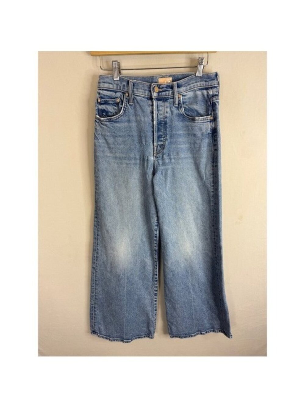 Mother The Tomcat Roller Other Moods High Rise Wide Leg Jeans 28X30